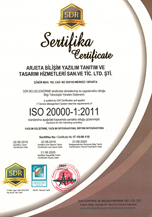 ISO 20000 Belgesi